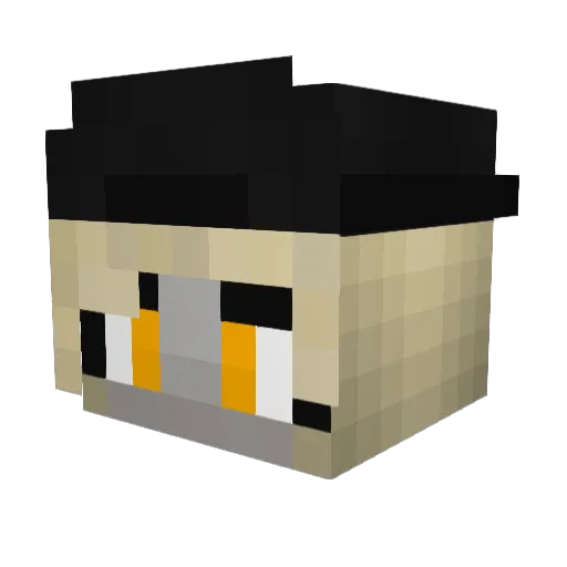 YellowSkittles Minecraft avatar head, 3D render