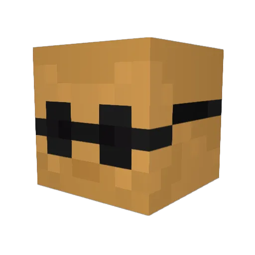 YellowSmile Minecraft avatar head, 3D render