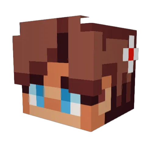 YellowStxve Minecraft avatar head, 3D render