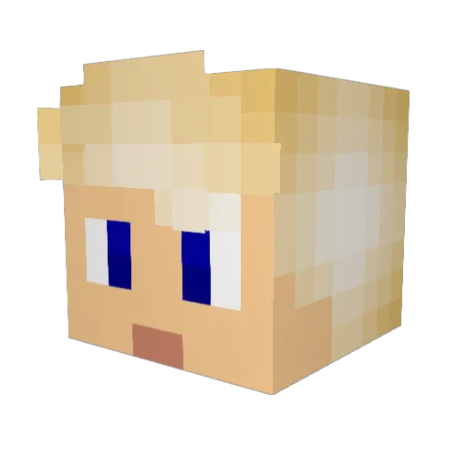 YellowTang Minecraft avatar head, 3D render