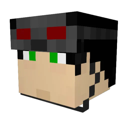 YellowWolf75 Minecraft avatar head, 3D render