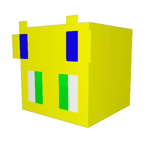 Yellow_Funkle Minecraft avatar head, 3D render