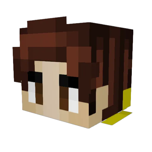 Yellow_Stxr Minecraft avatar head, 3D render