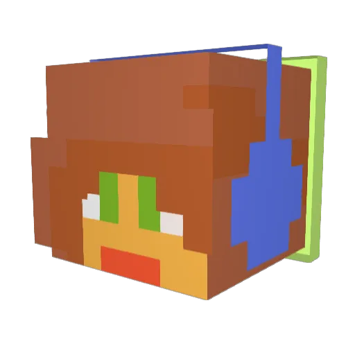 Yellow_Turtle Minecraft avatar head, 3D render