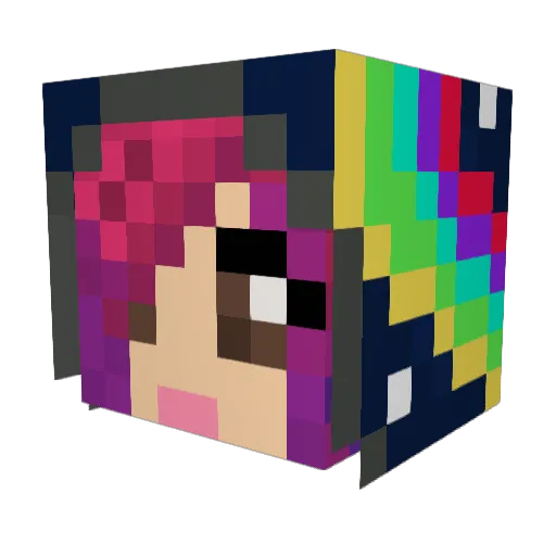 Yellow_Velcro Minecraft avatar head, 3D render