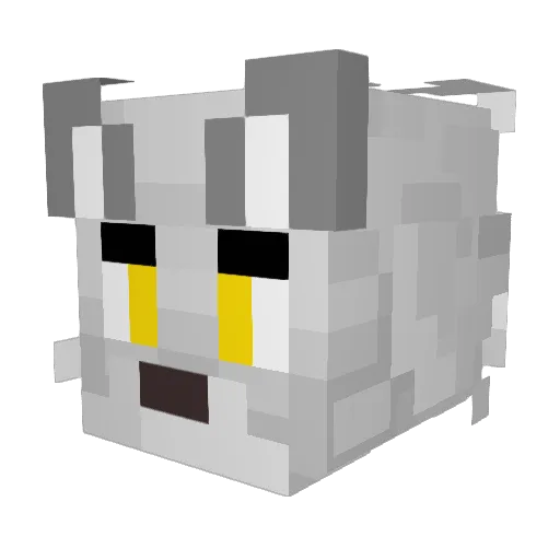 Yellowassassins Minecraft avatar head, 3D render
