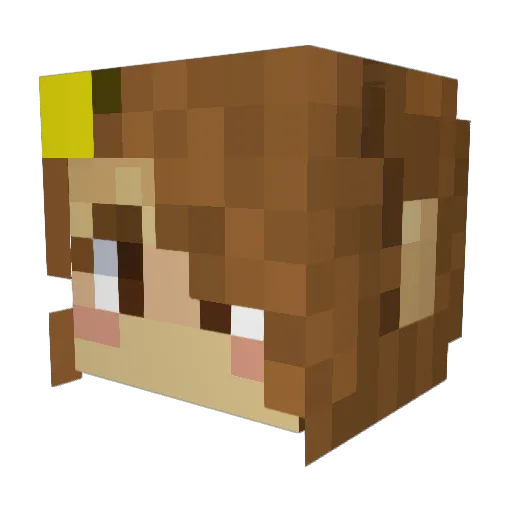 Yellowbee_z Minecraft avatar head, 3D render