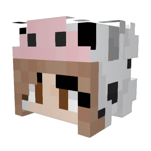 Yellowisa Minecraft avatar head, 3D render