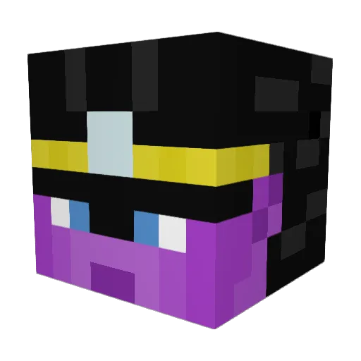 Yellowmein Minecraft avatar head, 3D render