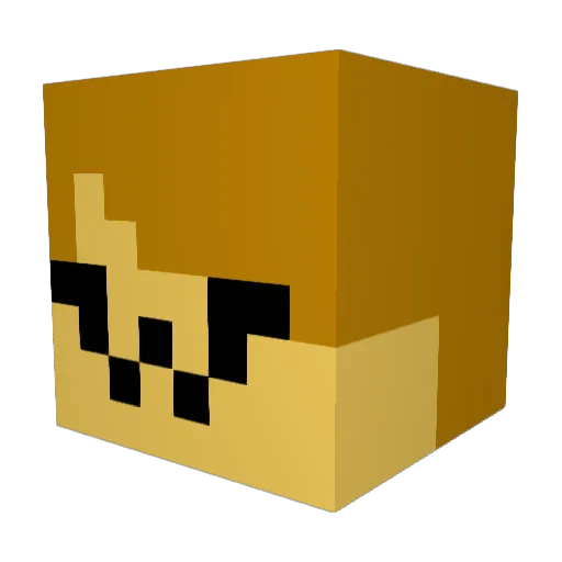 Yellowmonkey0518 Minecraft avatar head, 3D render