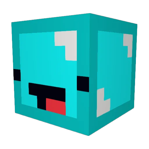 Yellowpolite Minecraft avatar head, 3D render