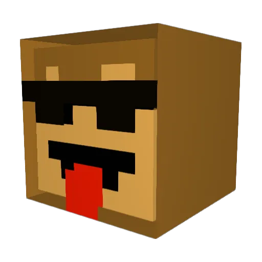 Yellowsqurrel Minecraft avatar head, 3D render