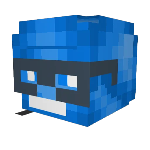 YellyGT Minecraft avatar head, 3D render