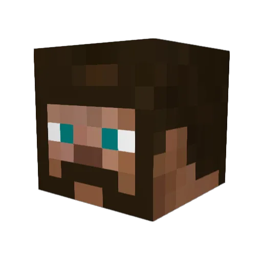 Yelnick Minecraft avatar head, 3D render