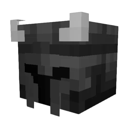 Yelraf_ Minecraft avatar head, 3D render