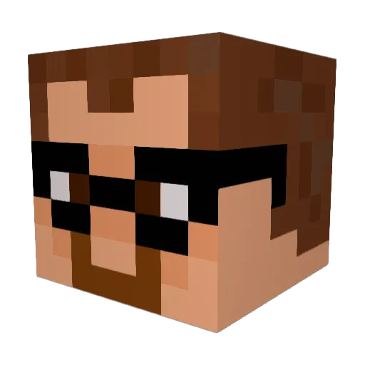 Yelramik Minecraft avatar head, 3D render