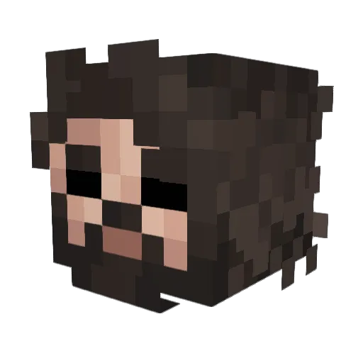 Yelridi Minecraft avatar head, 3D render