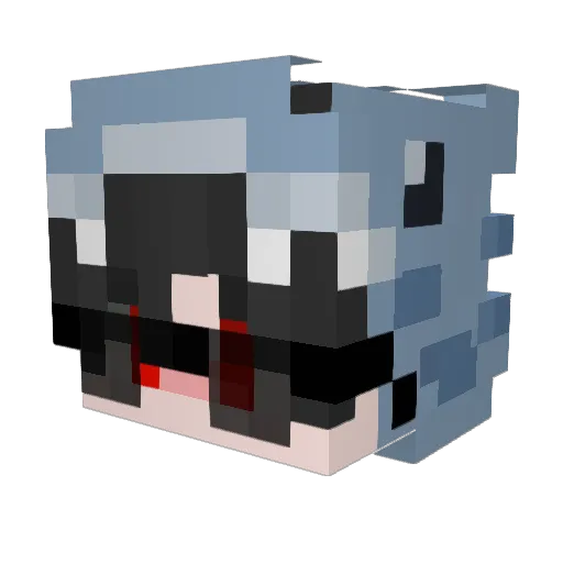 Yelsekk Minecraft avatar head, 3D render