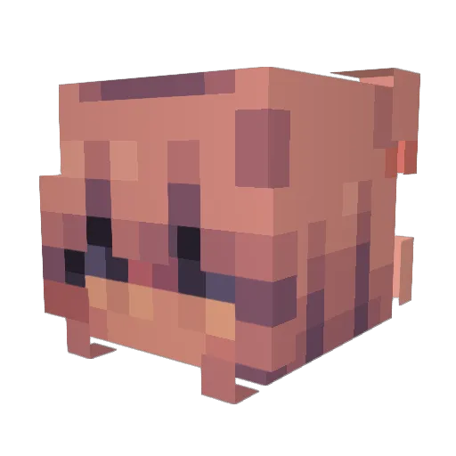 Yeluoh Minecraft avatar head, 3D render