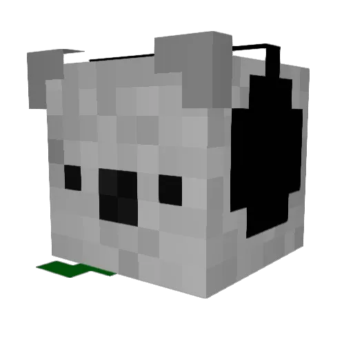 Yen1 Minecraft avatar head, 3D render