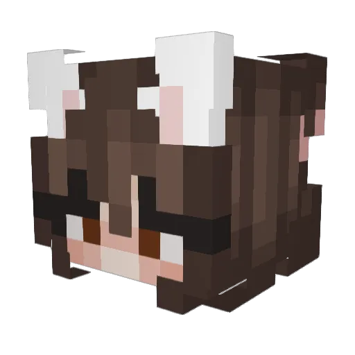 YenOwO_ Minecraft avatar head, 3D render
