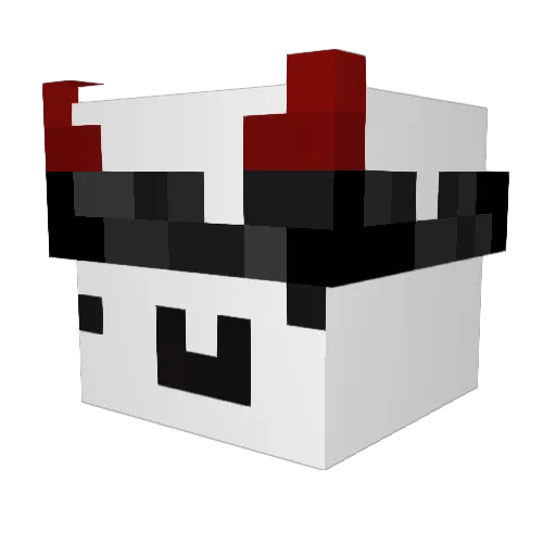YenaLc Minecraft avatar head, 3D render