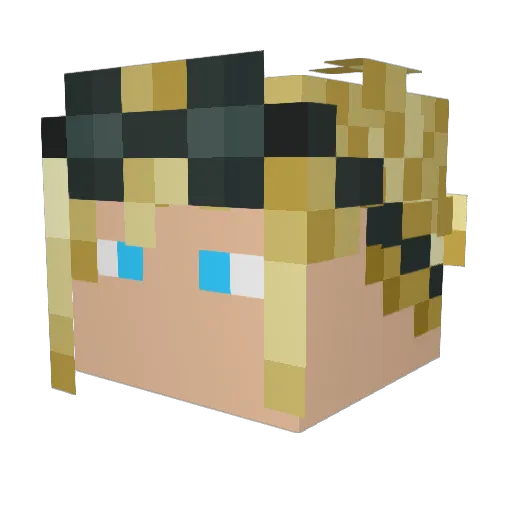 Yeniuss Minecraft avatar head, 3D render