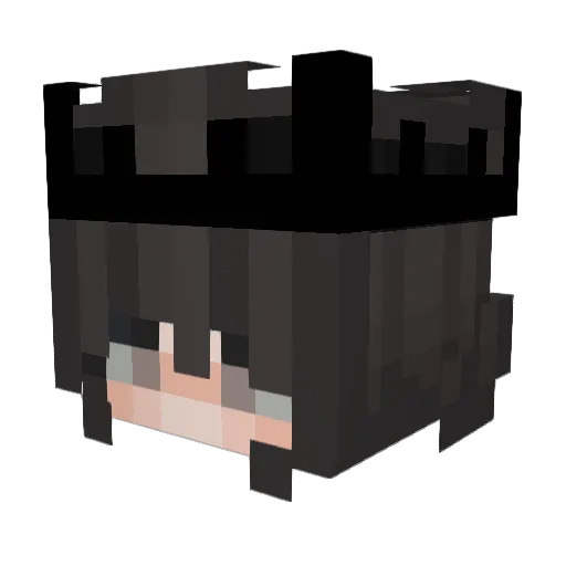 Yennefe Minecraft avatar head, 3D render