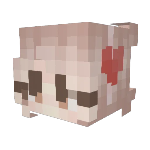 Yenniferr Minecraft avatar head, 3D render
