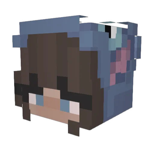 Yennn333 Minecraft avatar head, 3D render
