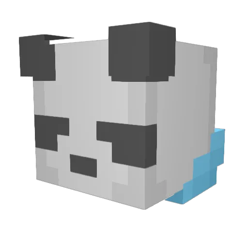 Yennu Minecraft avatar head, 3D render