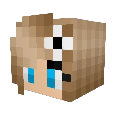 YennyKr Minecraft avatar head, 3D render