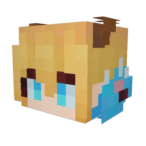 Yenoon Minecraft avatar head, 3D render