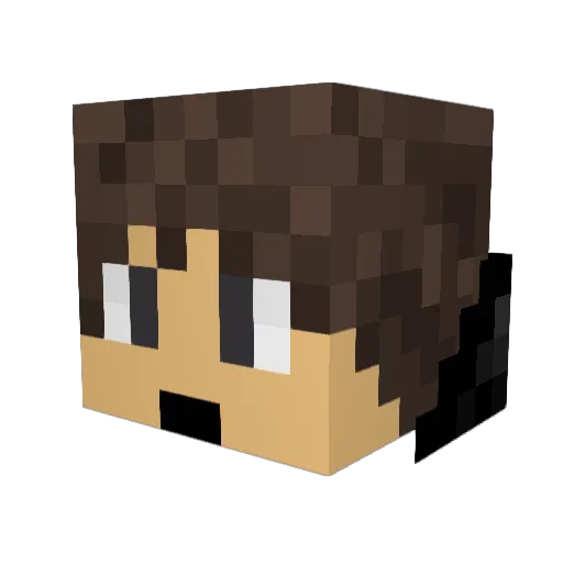 Yenoram Minecraft avatar head, 3D render