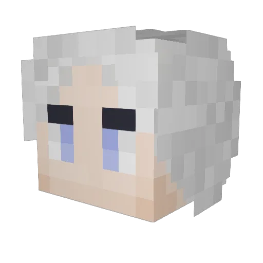 Yenros Minecraft avatar head, 3D render
