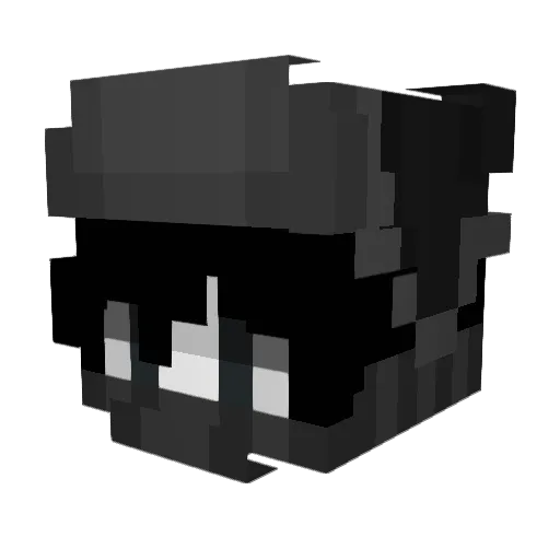 Yenshh Minecraft avatar head, 3D render
