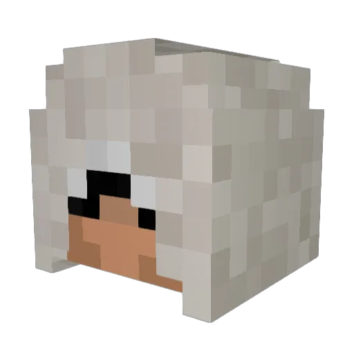 Yenssats Minecraft avatar head, 3D render