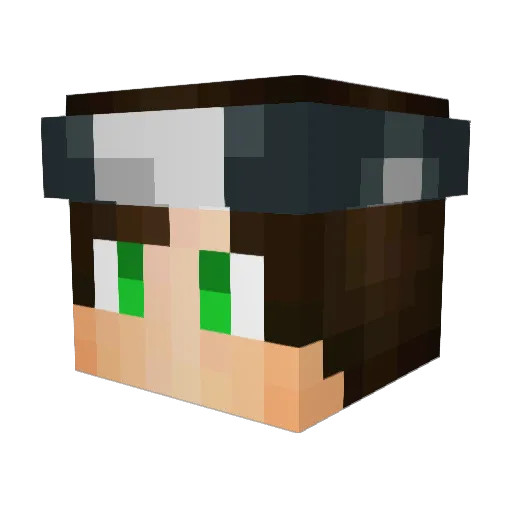 Yento18 Minecraft avatar head, 3D render