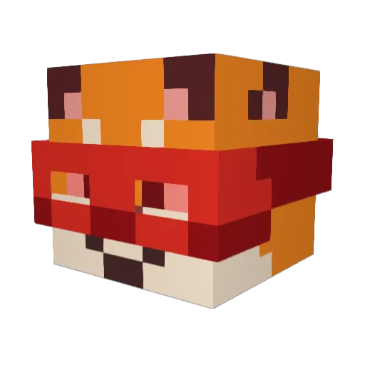 Yenzert Minecraft avatar head, 3D render