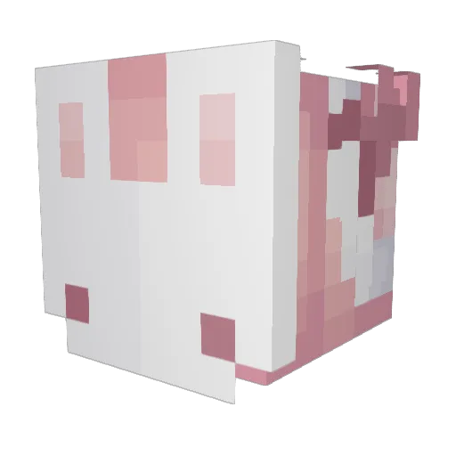 YeoBunVR Minecraft avatar head, 3D render
