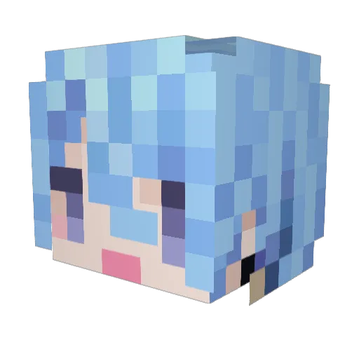 YeoSF Minecraft avatar head, 3D render