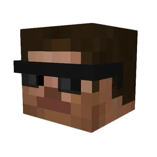 Yeochunpal Minecraft avatar head, 3D render