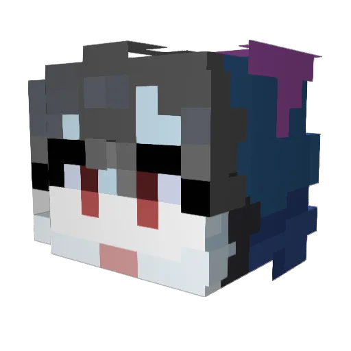 Yeokka Minecraft avatar head, 3D render