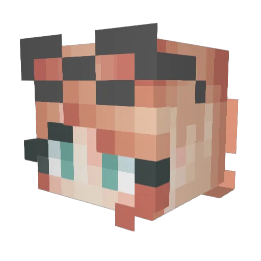 Yeon97 Minecraft avatar head, 3D render