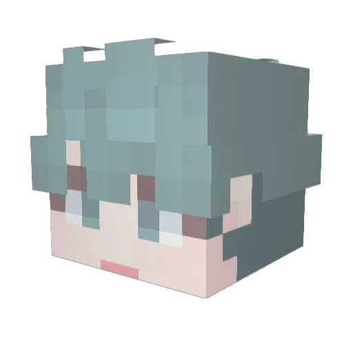 YeonBa Minecraft avatar head, 3D render
