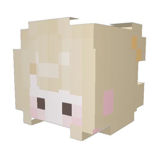 Yeon_5_ Minecraft avatar head, 3D render