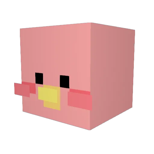 Yeon_Hwaa_ Minecraft avatar head, 3D render