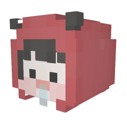Yeondooo Minecraft avatar head, 3D render
