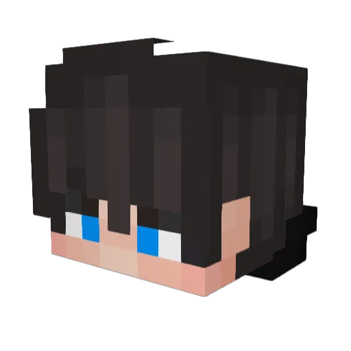 Yeongod Minecraft avatar head, 3D render