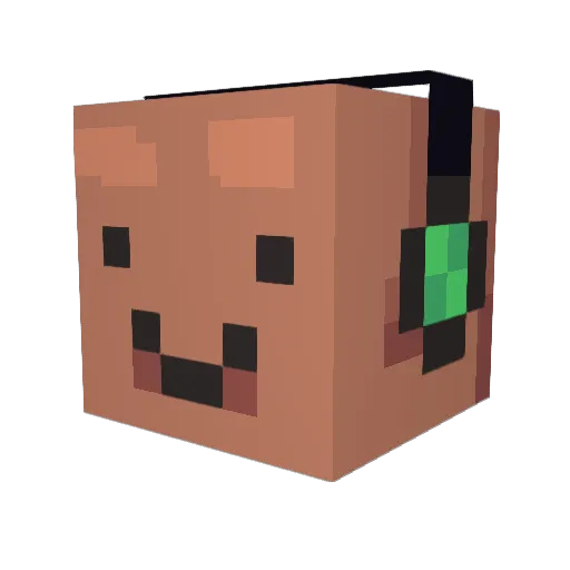 Yeongsook Minecraft avatar head, 3D render